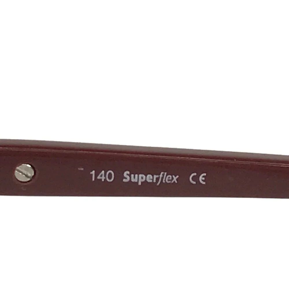 SuperFlex Eyeglasses Frames SF-537 S106 Red Gold Cat Eye Square 55-17-140